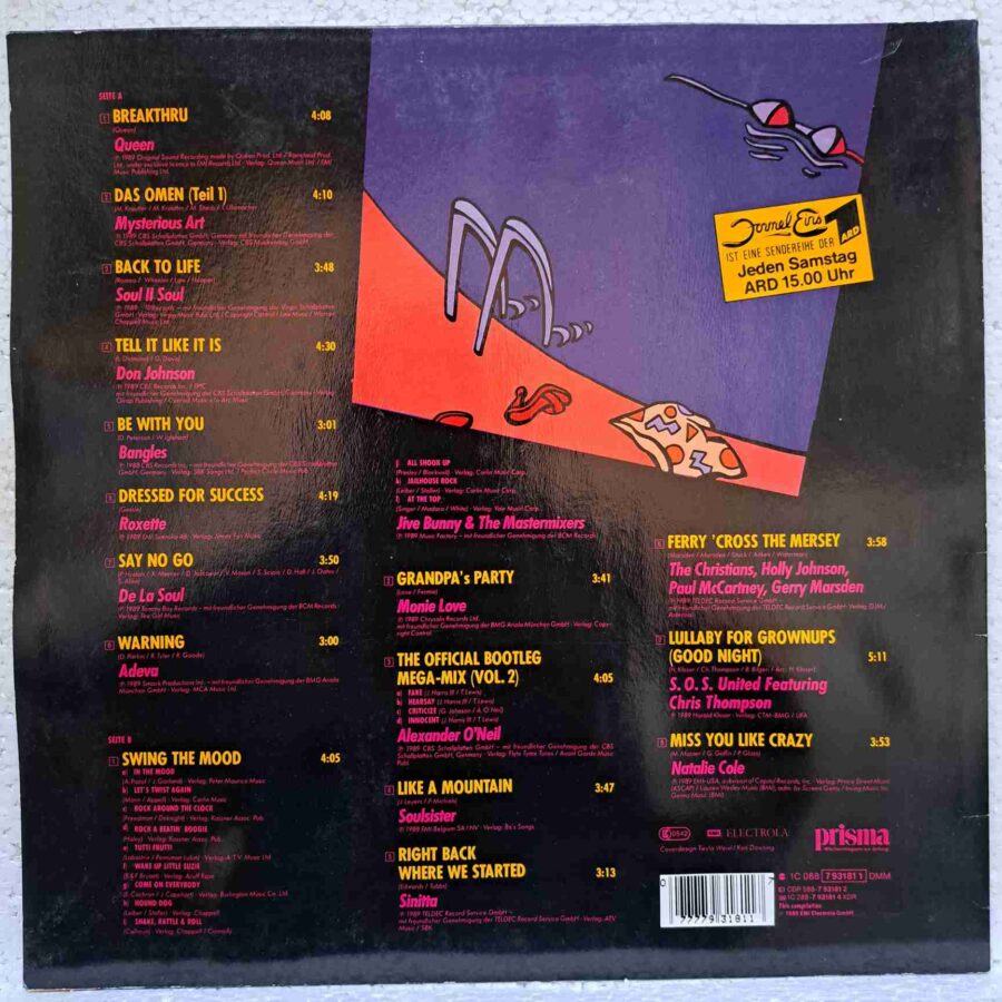 Formel Eins - Sun 'n' Fun – Queen, Roxette, Bangles, Sinitta, Natalie Cole - Disc Vinil LP VG+ (lotM)