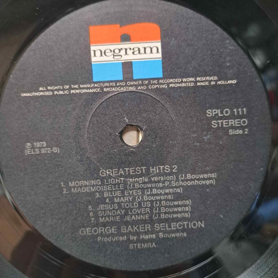 George Baker Selection – Greatest Hits 2 – Disc Vinil LP VG VG+ (lotF)
