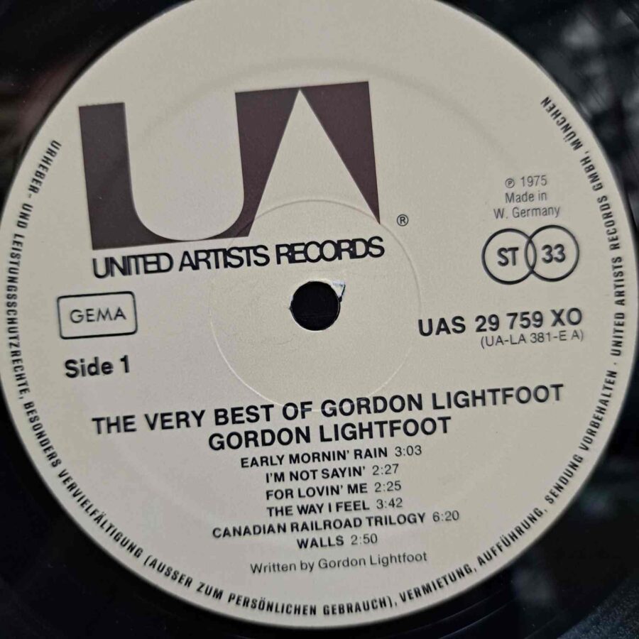 Gordon Lightfoot – The Very Best Of Gordon Lightfoot – Disc Vinil LP VG+ (lotI)