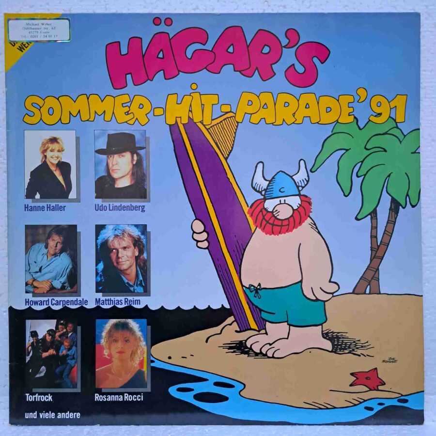 Hägar's Sommer-Hit-Parade '91 – Johnny Bach, Frl. Menke, Torfrock, Dirk Busch, Rosanna Rocci – Disc Vinil LP VG VG+ (lotH) - 849 439-1