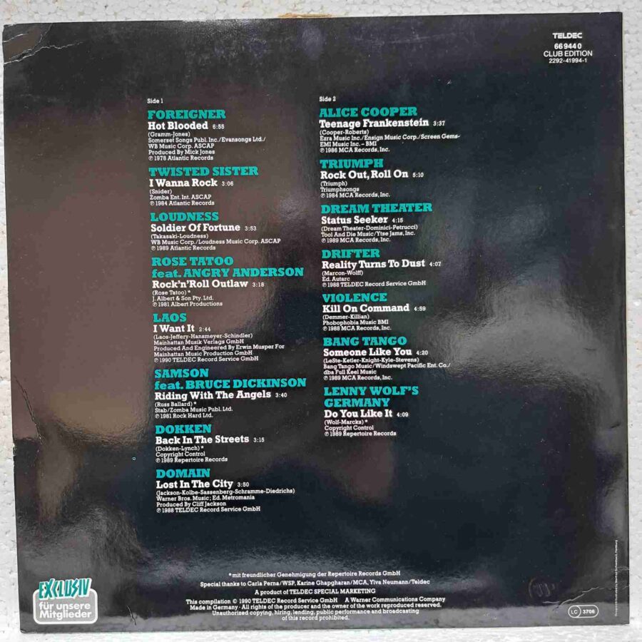 Heavy Hammer Hits IV/90 – Foreigner, Twisted Sister, Alice Cooper, Drifter, Dokken – Disc Vinil LP VG+ (lotI) - 2292-41994-1