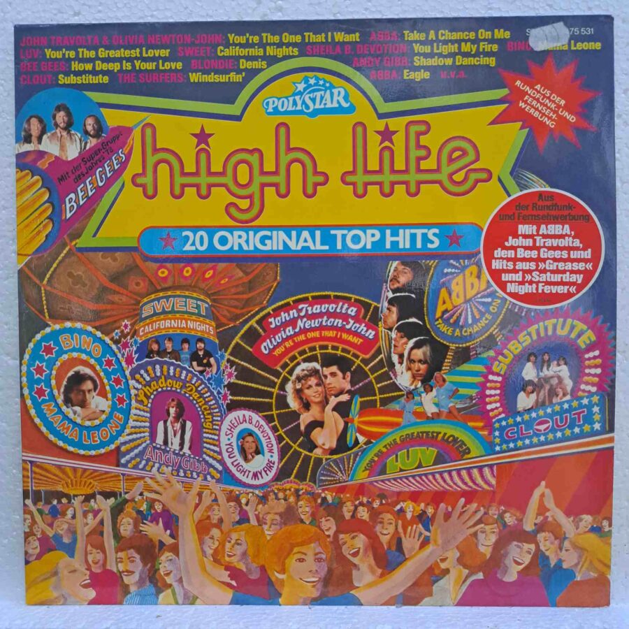 High Life - 20 Original Top Hits – Disc Vinil LP VG+ (lotG) - ABBA, Bee Gees, Status Quo, Sweet, Francis Goya