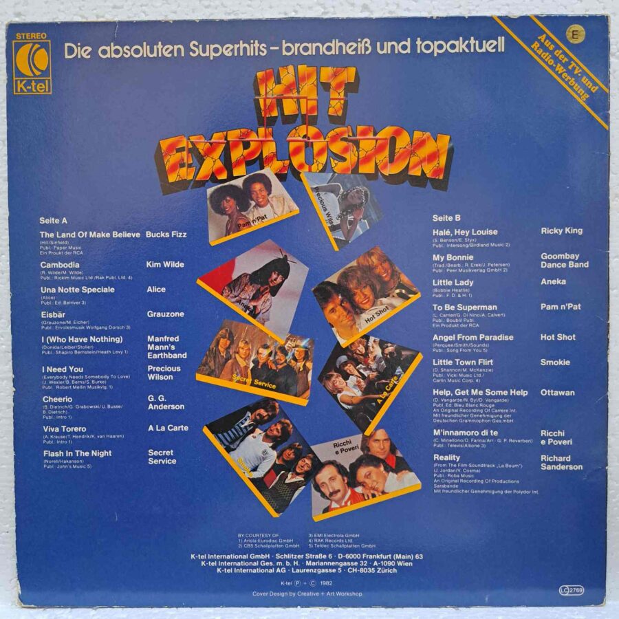 Hit Explosion – Disc Vinil LP VG+ (lotI) - Smokie, Goombay Dance Band, Manfred Mann's Earthband, Ricchi E Poveri Aneka