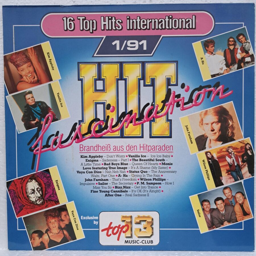 Hit Fascination 1/91 Status Quo MEGAMIX Disc VINIL LP VG+ (R) Kim Appleby, Vanilla Ice, Enigma, Vaya Con Dios, a-ha, P.M. Sampson, Fine Young Cannibals, Bad Boys Blue (R)