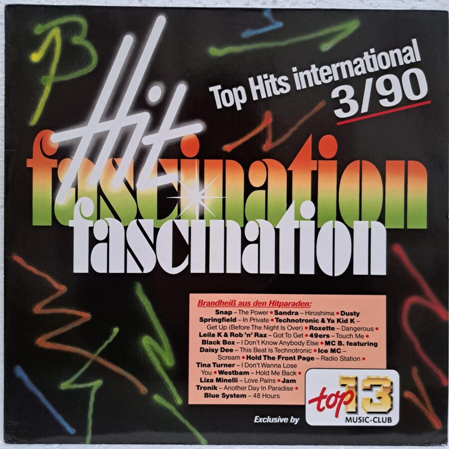 Hit Fascination 3/90 ICE MC, Blue System, Roxette, Snap Disc VINIL LP VG+ Black Box, MC B Featuring Daisy Dee Technotronic, Sandra (REPOSTAT)