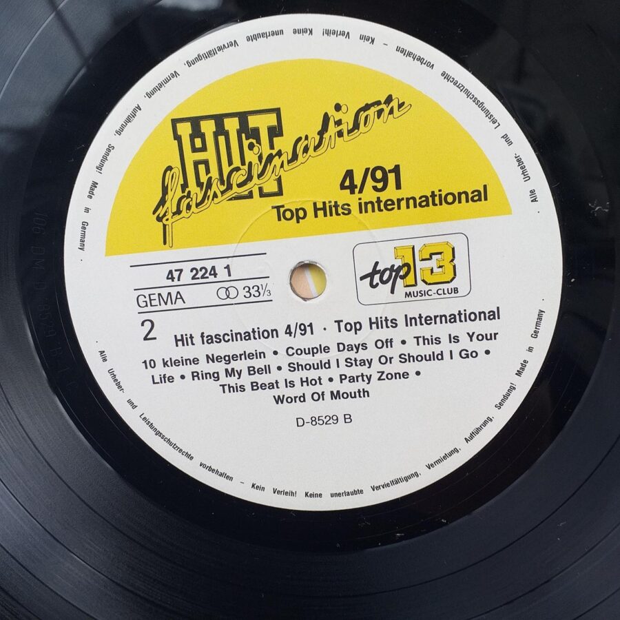 Hit Fascination 4/91 Disc VINIL LP VG+ Roxette - Timmy T - The KLF - OMD - C + C Music Factory - Chris Isaak - B.G. The Prince Of Rap -