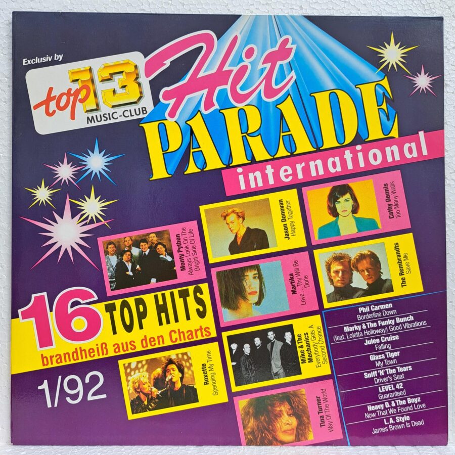 Hit International 1/92 Monty Python, Phil Carmen, Mike & The Mechanics, Jason Donovan, Roxette, Julee Cruisem, The Rembrandts Disc VINIL LP VG+ (box7)