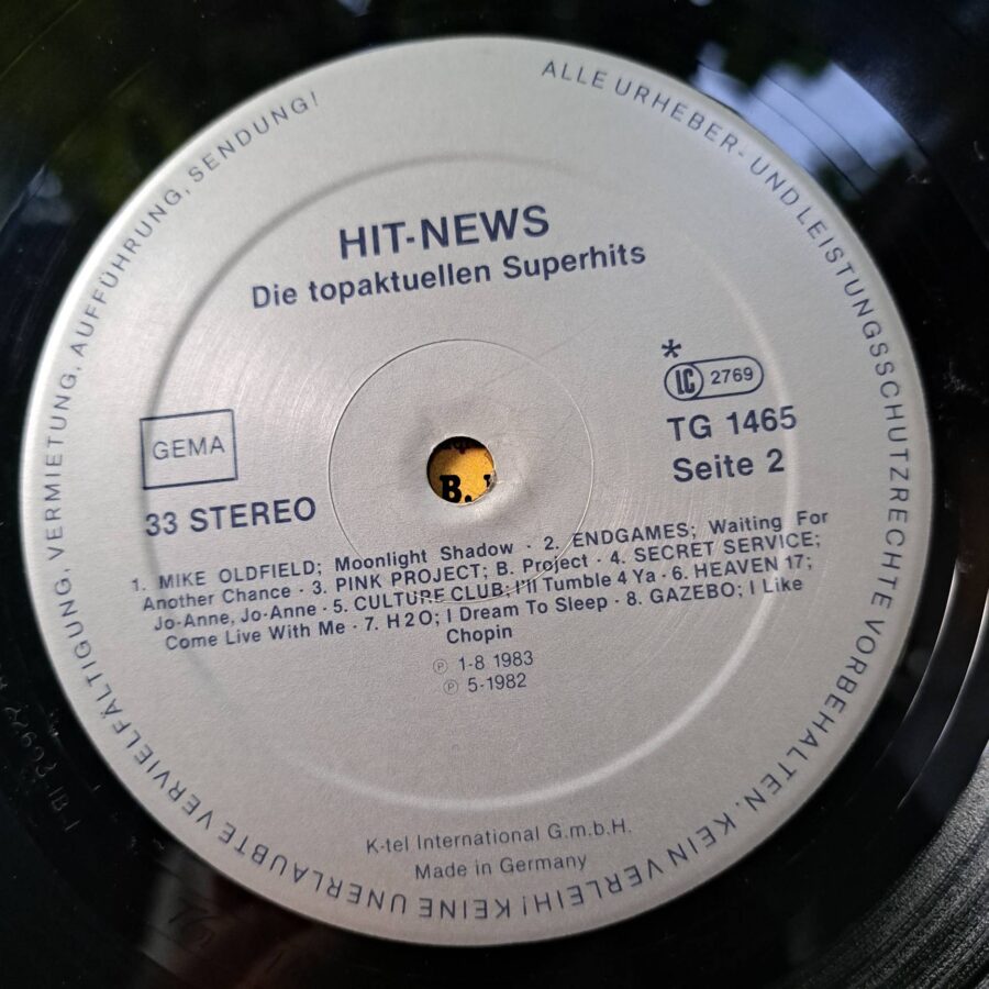 Hit-News - Disc Vinil LP VG VG+ (lotD) - UB40, Laid Back, Secret Service, Pink Project, Mike Oldfield, Gazeb
