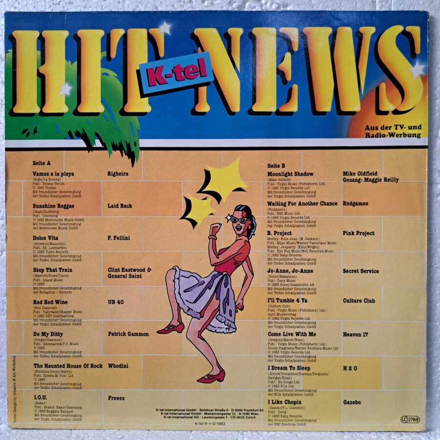 Hit-News - Disc Vinil LP VG VG+ (lotD) - UB40, Laid Back, Secret Service, Pink Project, Mike Oldfield, Gazeb