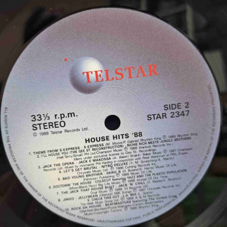 House Hits '88 - Salt 'N' Pepa, Coldcut, Jellybean, Kid 'N' Play - Disc Vinil LP VG+ (lotM)