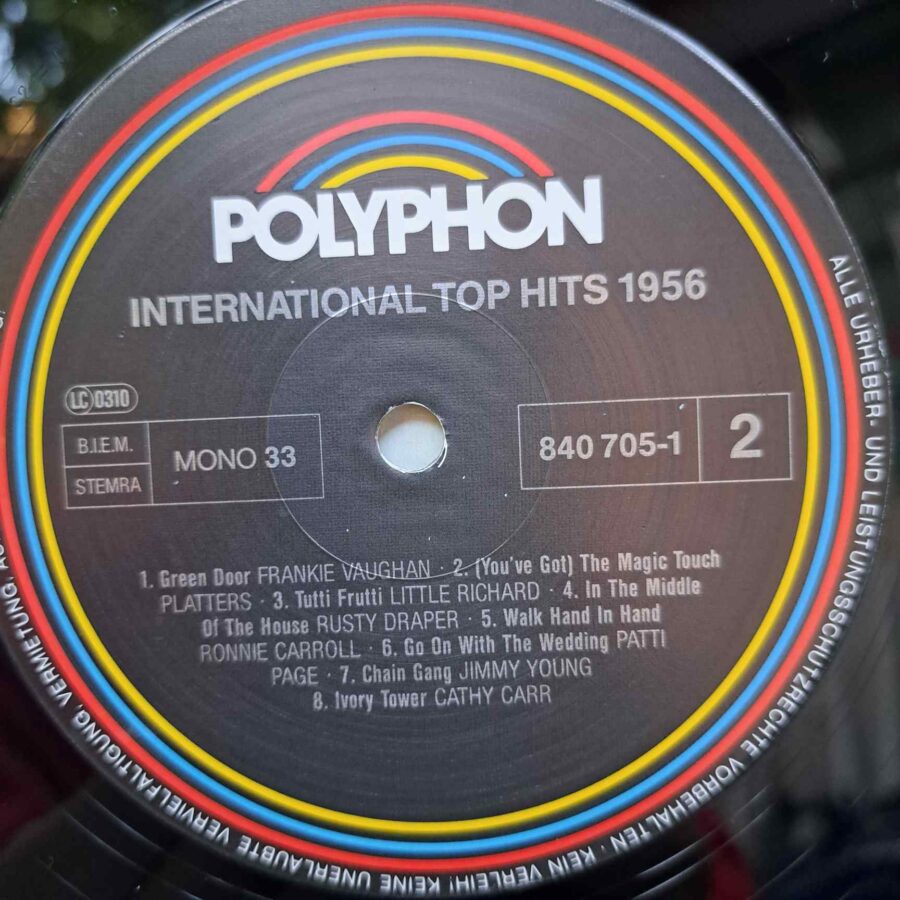 International Top Hits 1956 – Disc Vinil LP VG+ (lotG) - Platters, Chordettes, Dave King, Ted Heath, Ronnie Carroll