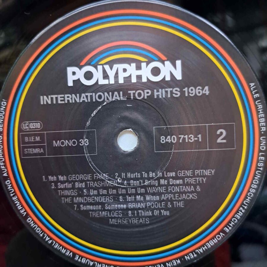 International Top Hits 1964 – Disc Vinil LP VG+ (lotG) - Gene Pitney, Terry Stafford, Georgie Fame, The Mojos, The Applejacks, The Merseybeats