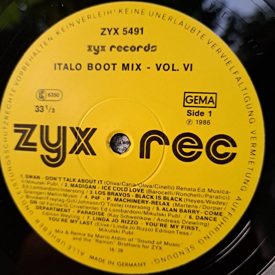 Italo Boot Mix Vol. 6 - Disc Vinil LP VG VG+ (lotD) -Alan Barry, Primadonna, Fabian Nesti, P4F, HBO. David Lyme
