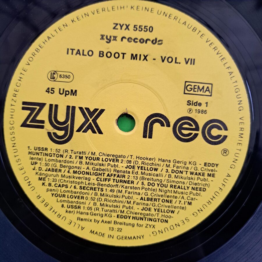 Italo Boot Mix Vol. 7 Disc VINIL LP VG -