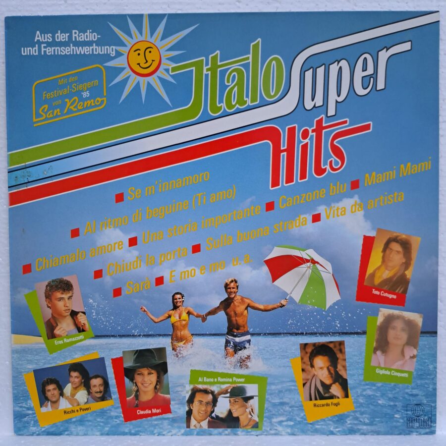 Italo SuperHits compilatie Toto Cutugno, Ricchi E Poveri, Al Bano & Romina Power, Pupo, Eros Ramazzotti, Riccardo Fogli … Disc VINIL LP VG VG+ (R)