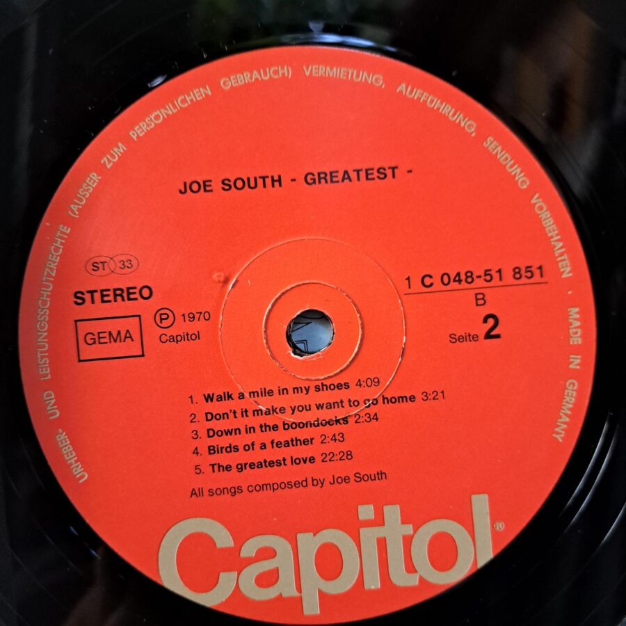 Joe South – Joe South Greatest – Disc Vinil LP VG+ (lotC)