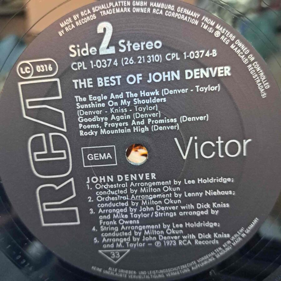 John Denver – John Denver's Greatest Hits – Disc Vinil LP VG+ (lotI)