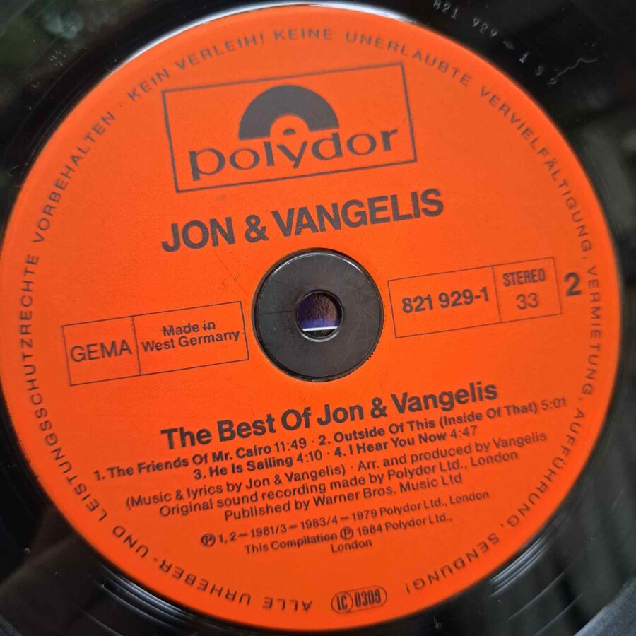 Jon & Vangelis – The Best Of Jon And Vangelis – Disc Vinil LP VG+ (lotG)