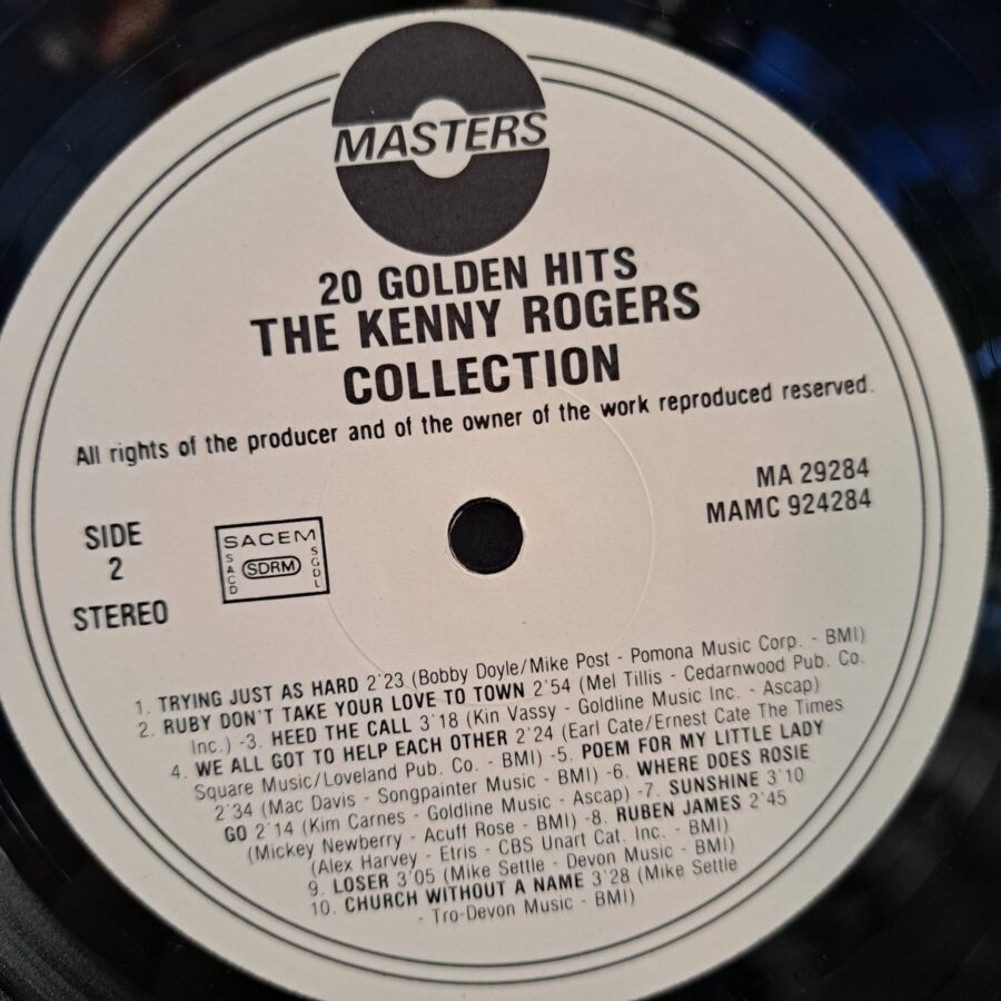 Kenny Rogers With The First Edition – The Kenny Rogers Collection - 20 Golden Hits– Disc Vinil LP VG (lotD)