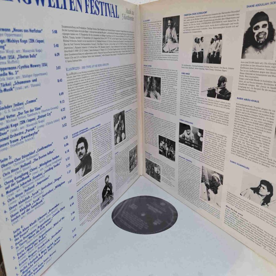 Klangwelten Festival - Musik Aus 5 Kontinenten - Minimal Orchestra, Michael Vetter, Dario Domingues, Chris Hinze - Disc Vinil 2LP VG (lotK)
