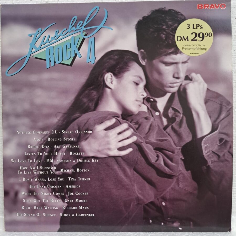Kuschelrock 4 3LP Roxette, Michael Bolton, Sinead O’Connor, Gary Moore, Simon & Garfunkel, Styx, Marillion, Depeche Mode, Robin Beck Disc VINIL   EX