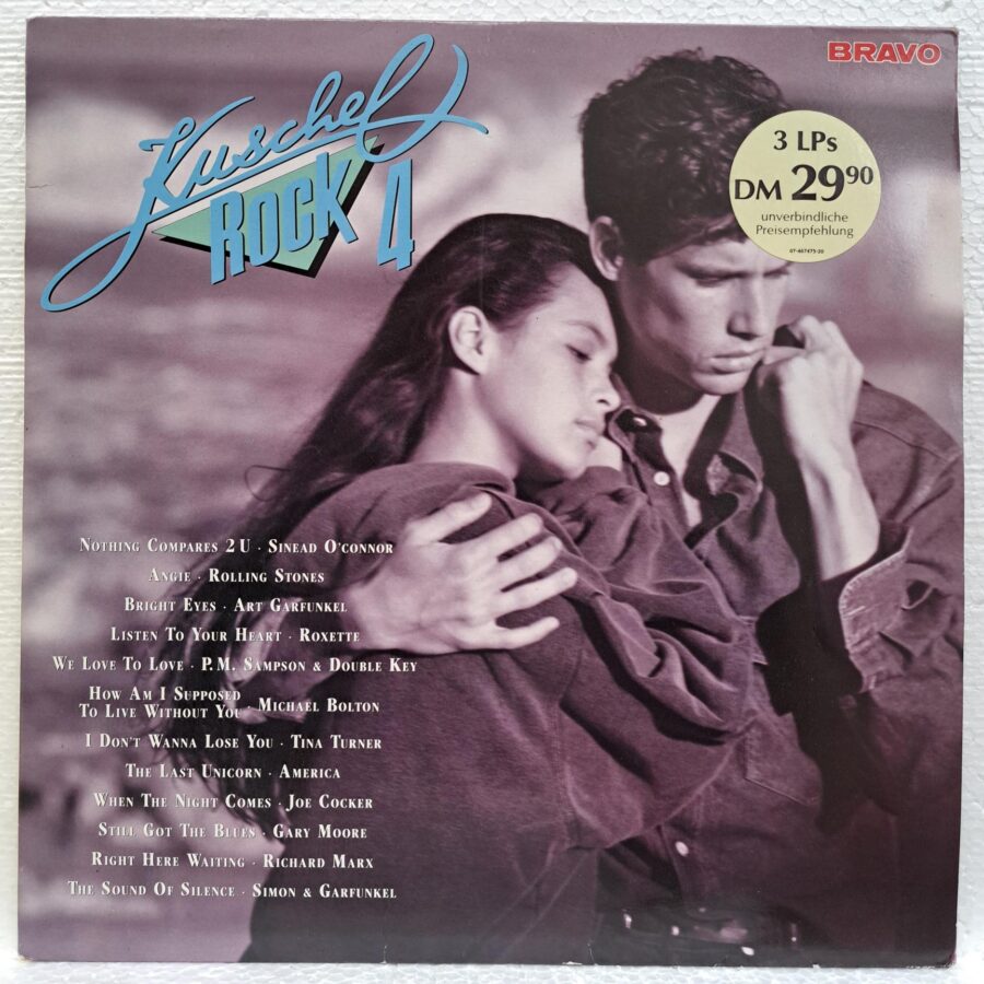 Kuschelrock 4 3xLP Disc vinil  (SN) Roxette, Michael Bolton, Sinead O’Connor, Gary Moore, Simon & Garfunkel, Styx, Marillion, Depeche Mode, Robin Beck Disc VINIL LP VG VG+