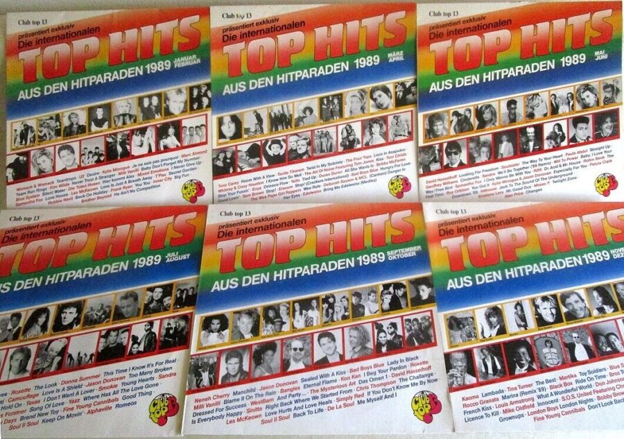 LOT 6 DISC Vinil LP VG VG+ Top Hits 1989 Roxette, Bee Gees, Milli Vanilli, Alan Price, Samantha Fox, Smokie, Sandra