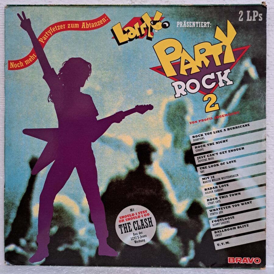 Larry Party Rock 2 Disc VINIL 2LP VG VG+ (box1) Alice Cooper - Europe - Rofo - Slade - Jethro Tull - After The Fire - Scorpions - T Rex - Electric Light Orchestra - Ramones - Depeche Mode ...
