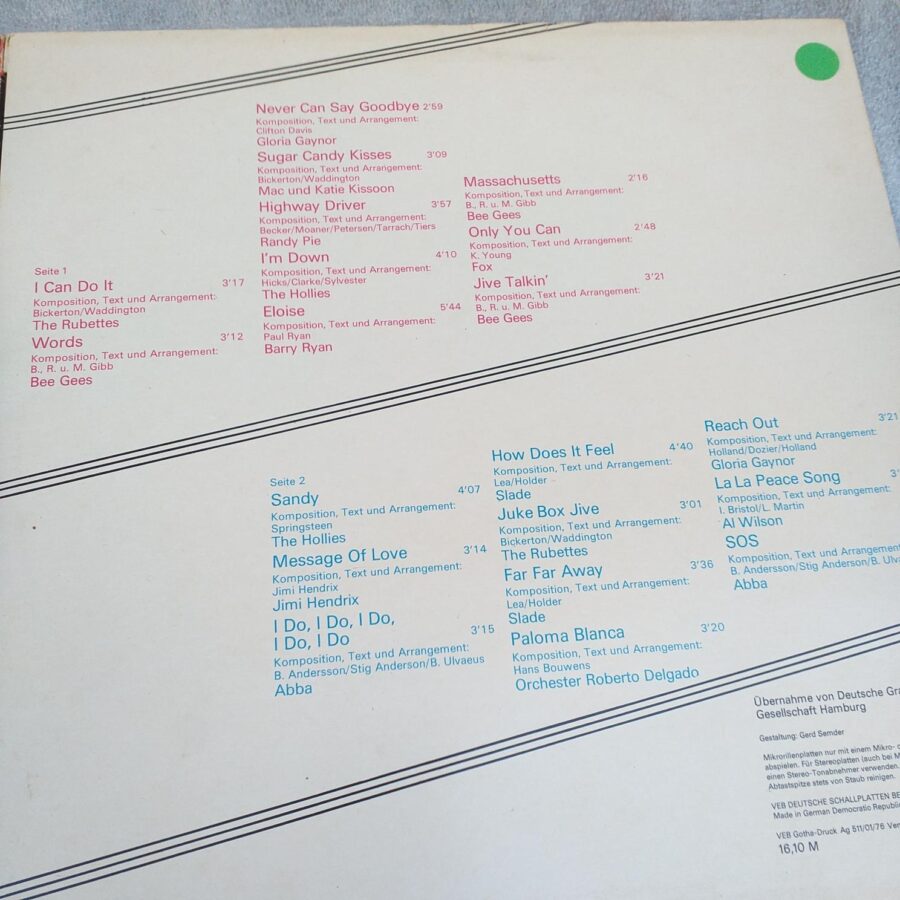 Lot Compilatii 4 bucati (9) Disc VINIL LP VG VG+ Michael Sembele Trans X - Michael Sembello - Laid Back - Ryan Paris - Gazebo - Slade - Neil Sedaca - Abba - Bee Gees - Matchbox ...