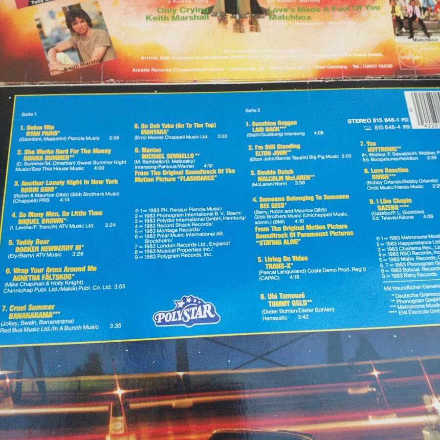 Lot Compilatii 4 bucati (9) Disc VINIL LP VG VG+ Michael Sembele Trans X - Michael Sembello - Laid Back - Ryan Paris - Gazebo - Slade - Neil Sedaca - Abba - Bee Gees - Matchbox ...