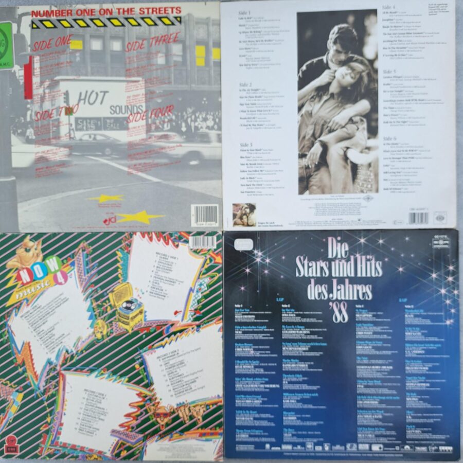 Lot Compilatii 4 bucati 9 discuri !!! Kuschelrock Pop-Rock Soul Disco ... Disc VINIL LP VG VG+ (DM18) Black - T'Pau - Ofra Haza - Mixed Emotions - Plil Collins - a-ha -Eric Carmen- Scorpions - ABC - Billy Idol - The Romantics - Limahl Queen - UB 40 - OMD - U2 ...