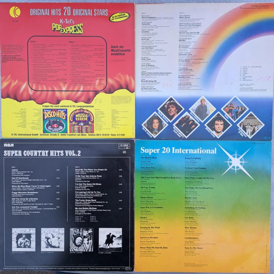 Lot Compilatii 4 bucati Country Pop-Rock Soul Disco ... Disc VINIL LP VG VG+ (DM16) Boneym - Amanda Lear - Uriah Heep - Status Quo - Joan Baez - Dolly Parton = Hank Locklin ...