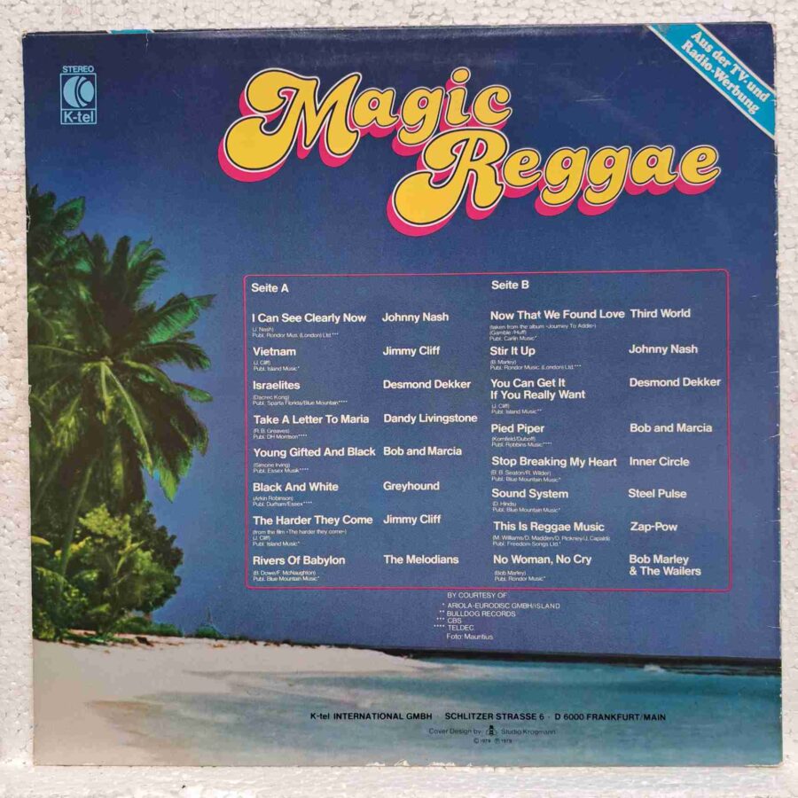 Magic Reggae – Johnny Nash, Jimmy Cliff, Desmond Dekker, Bob Marley & The Wailers, Inner Circle – Disc Vinil LP VG VG+ (lotH) - TG 1229