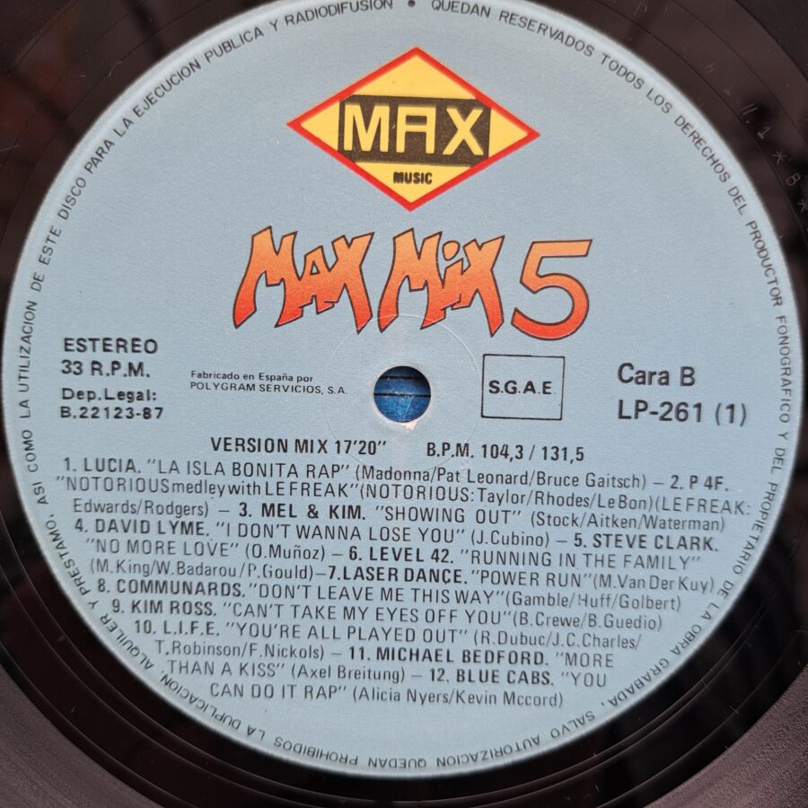 Max Mix 5 Disc VINIL LP VG+ (box5)