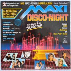 Maxi Disco Night Disc VINIL 2LP VG (R) Stacey Q, Boytronic, Erasure, Den Harrow, Radiorama, Off, Kim Wilde, Cameo, Frankie Goes To Hollywood, Mel & Kim ...