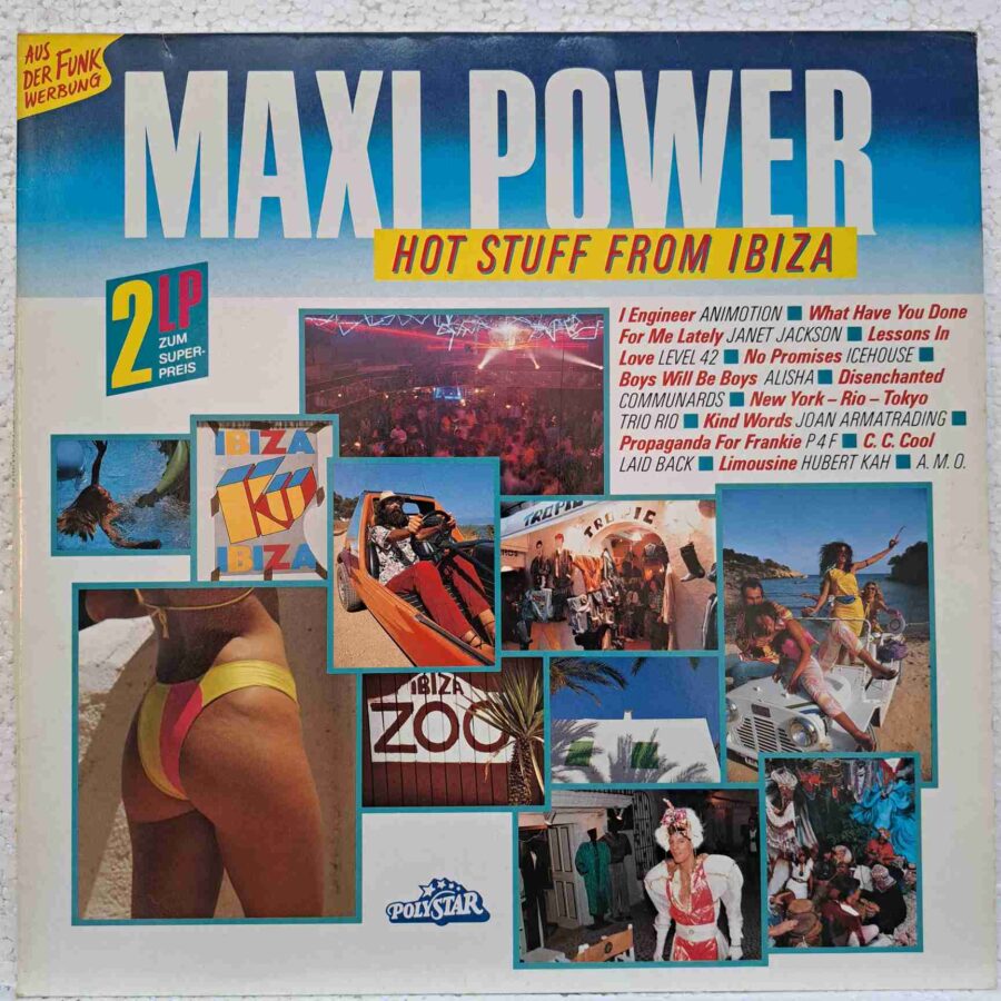 Maxi Power - Hot Stuff From Ibiza – Hubert Kah, Janet Jackson, Peter Allen, Icehouse, Sista Spliff – Disc Vinil 2LP VG VG+ (lotH) - 819 648-1