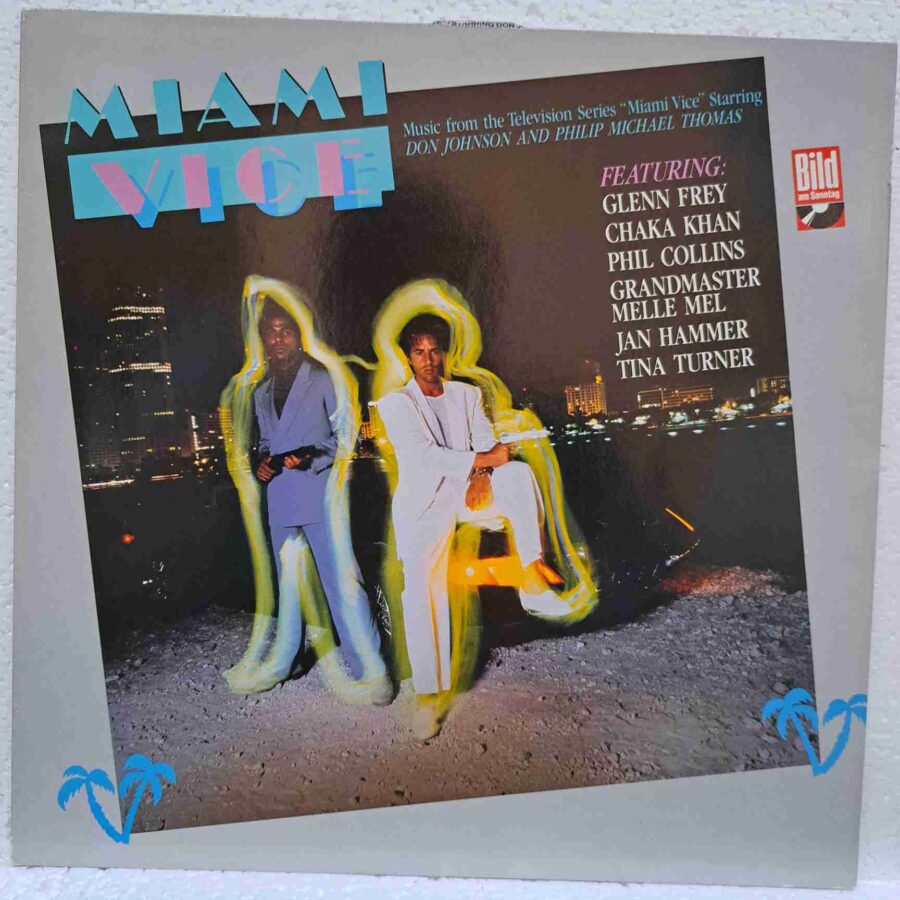 Miami Vice (Music From The Television Series) – Disc Vinil LP VG+ (lotI) - Tina Turner, Jan Hammer, Glenn Frey, Phil Collins, Grandmaster Melle Mel