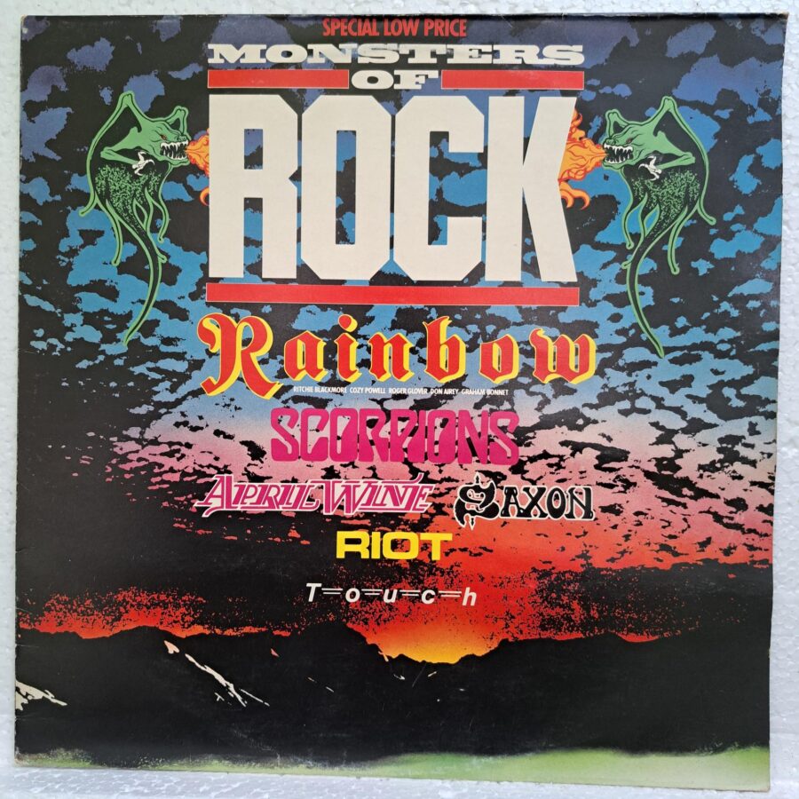 Monsters Of Rock – Disc Vinil LP VG+ (lotB) UK - Scorpions, Rainbow, April Wine, Touch, Riot