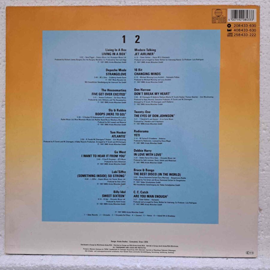 Muvi Presents Disco Summer Night – Disc Vinil LP VG+ (lotI) - Depeche Mode, Billy Idol, Modern Talking, C.C. Catch, Tom Hooker -