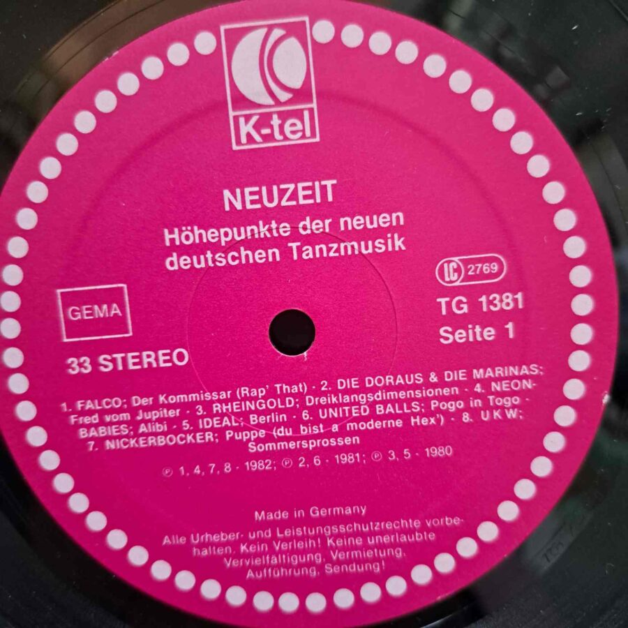 Neuzeit – Falco, Spliff, Nichts, Bel Ami, Ideal – Disc Vinil LP VG (lotK) - TG 1381