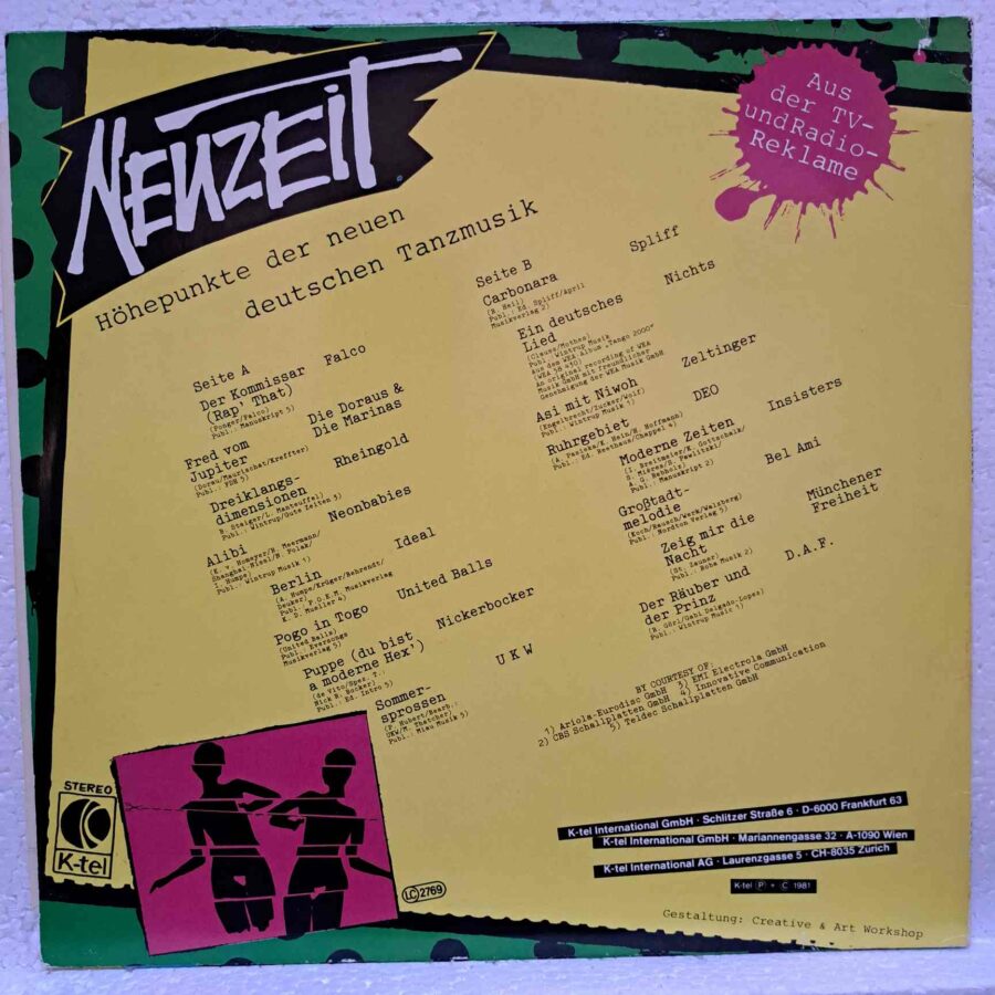 Neuzeit – Falco, Spliff, Nichts, Bel Ami, Ideal – Disc Vinil LP VG (lotK) - TG 1381