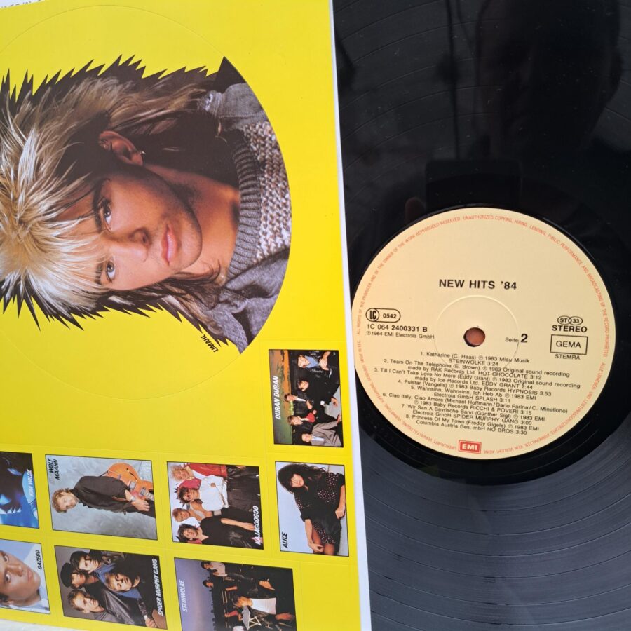 New Hits '84 Disc VINIL LP VG+ (box5) Hot Chocolate, Kim Wilde, Limahl , Gazebo, Tina Turner, Duran Duran, Steinwolke ...