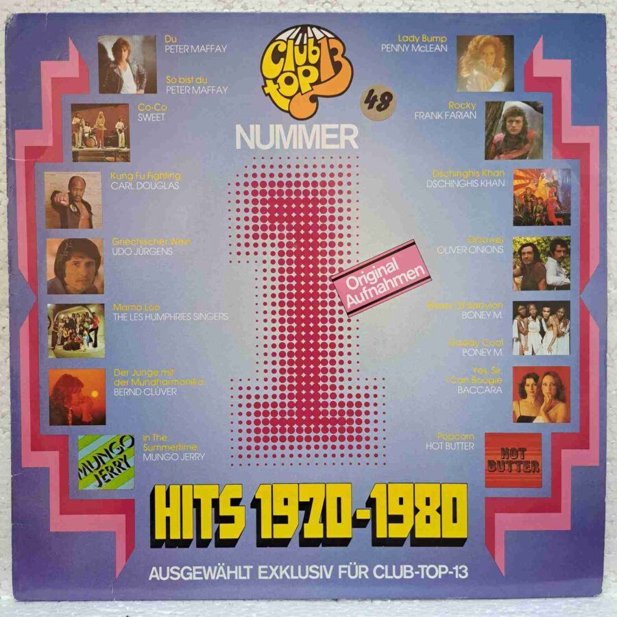 Nummer 1 Hits 1970-1980 – Boney M, Peter Maffay, Sweet, Carl Douglas, Baccara - Disc Vinil LP VG+ (lotM)