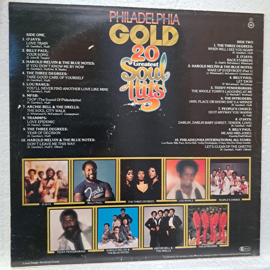Philadelphia Gold 20 Greatest Soul Hits – Disc Vinil LP VG+ (lotB) - Billy Paul, The O'Jays, People's Choice, The Trammps, The Three Degrees