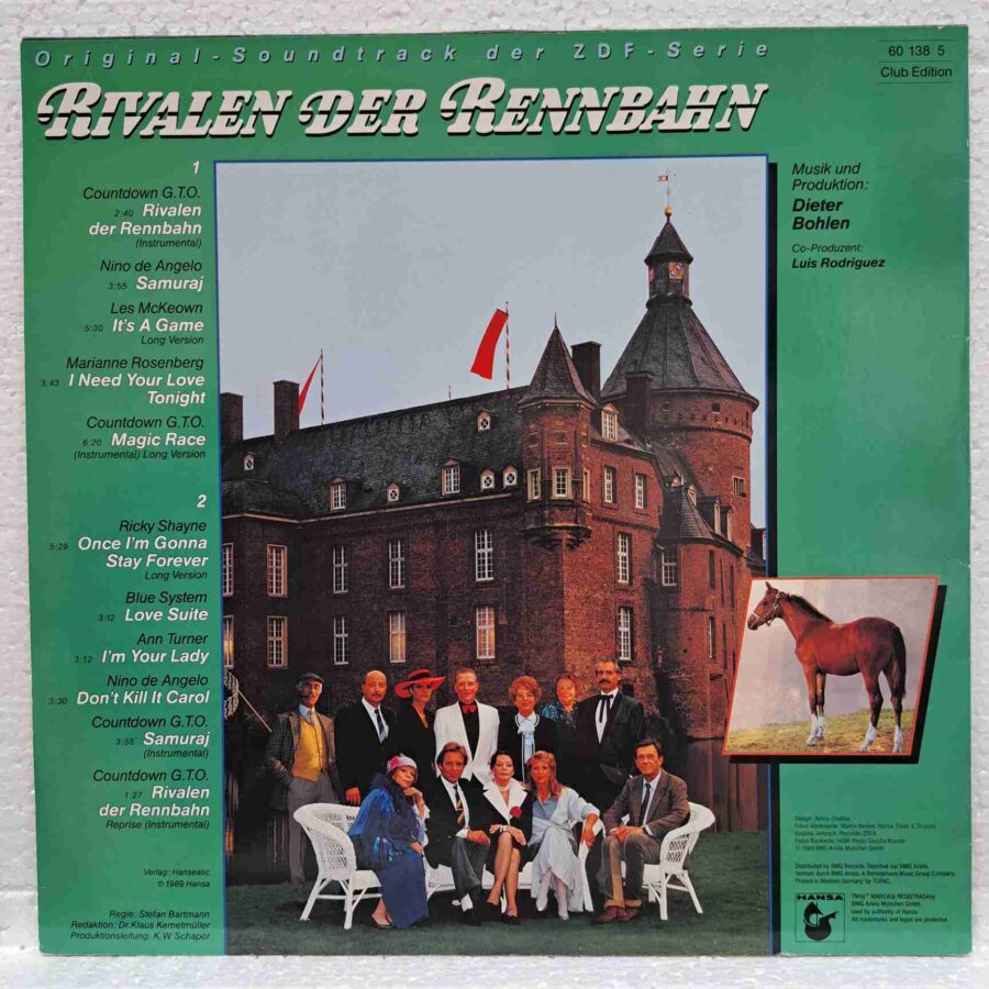 Rivalen Der Rennbahn (Original-Soundtrack Der ZDF-Serie) - Blue System, Ann TurnerNino De Angelo, Ricky Shayne - Disc Vinil LP VG+ (lotM)
