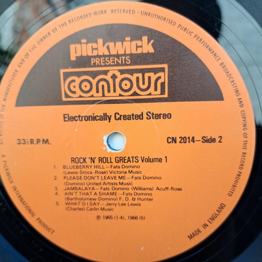 Rock 'N' Roll Greats Vol 1 Disc VINIL LP VG (box8) Jerry Lee Lewis - Chuck Berry - Fats Domino