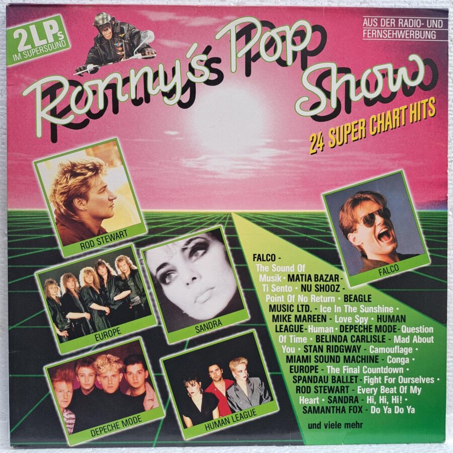 Ronny's Pop Show (24 Super Chart Hits) Disc VINIL 2LP VG+ Depeche Mode, Falco, Europe, Mike Mareen Mike Mareen, Sinitta, Belinda Carlisle, Berlin, Rod Steward