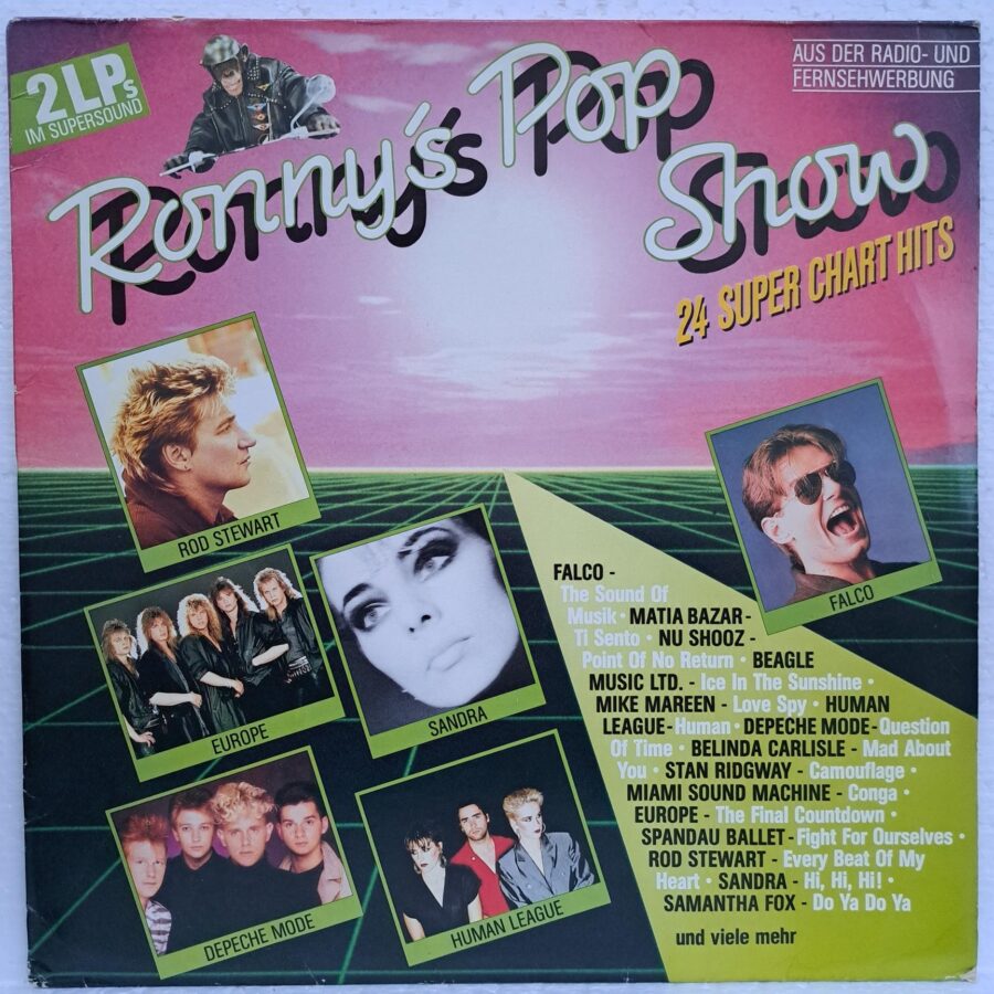 Ronny's Pop Show (24 Super Chart Hits) 2LP Depeche Mode, Falco, Europe, Mike Mareen Mike Mareen, Sinitta, Belinda Carlisle, Berlin, Rod Steward Disc VINIL LP VG