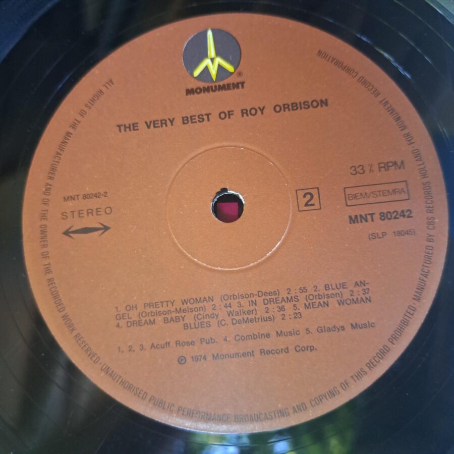 Roy Orbison – The Very Best Of Roy Orbison – Disc Vinil LP VG VG+ (lotC)