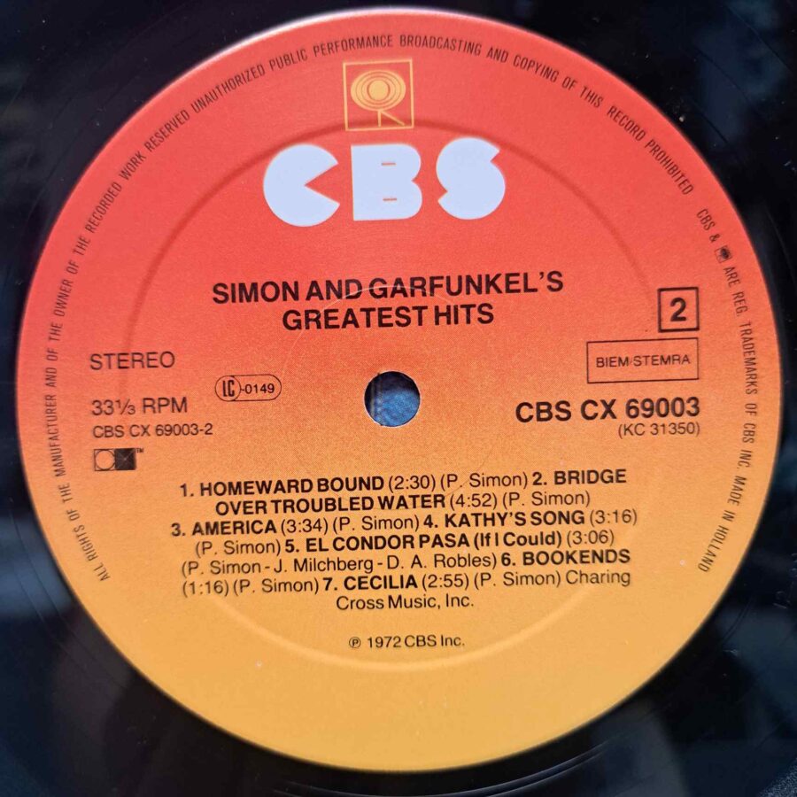 Simon & Garfunkel – Simon And Garfunkel's Greatest Hits – Disc Vinil LP VG VG+ (lotF)